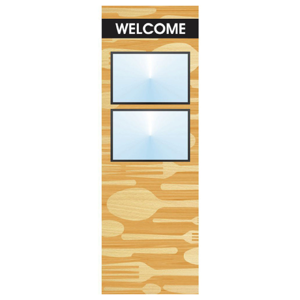 Hubert 61504 - Menu Board, 2-pocket, Floor Stand