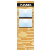 Hubert 61504 - Menu Board, 2-pocket, Floor Stand