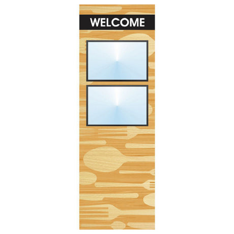 Hubert 61504 - Menu Board, 2-pocket, Floor Stand