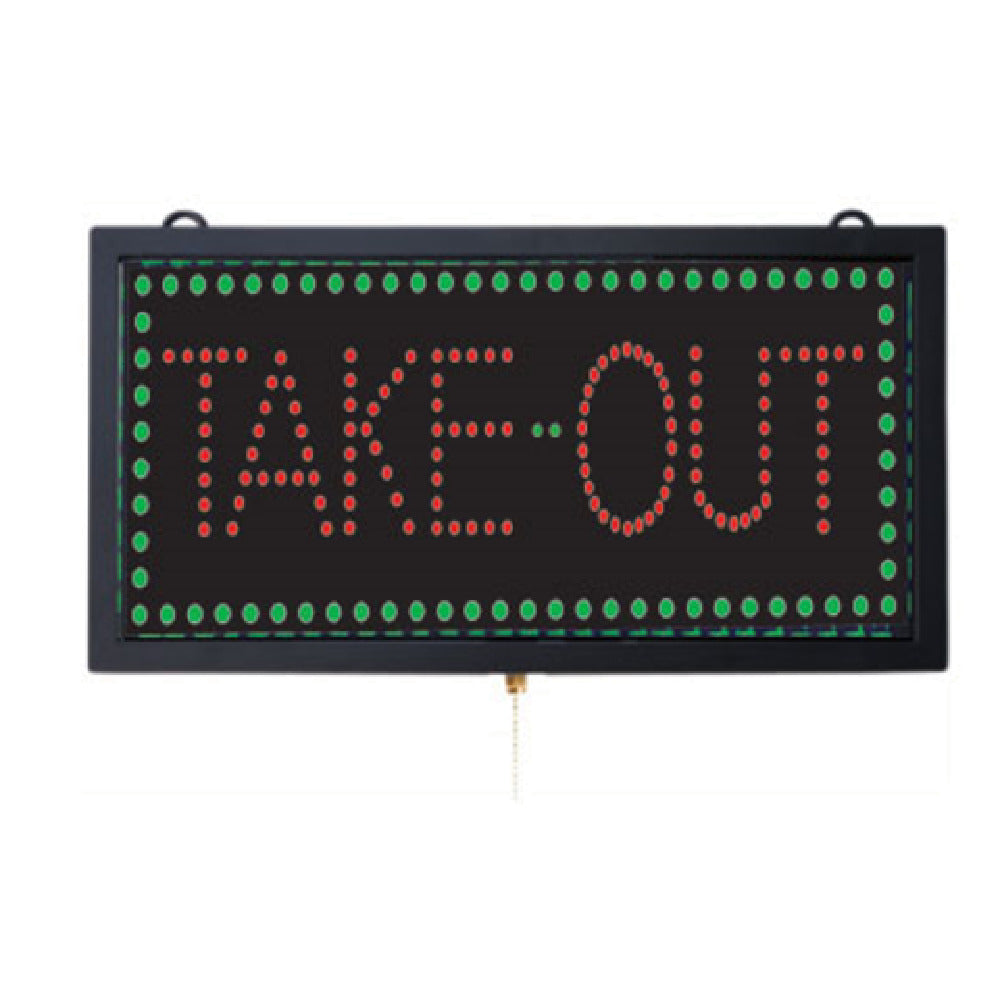 Aarco TAK12M LED Sign 18-3/4"W X 9-3/4"H "TAKE-OUT"