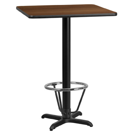 Flash Furniture XU-WALTB-2424-T2222B-3CFR-GG Table 24"W X 24"D X 43-1/8"H Bar Height