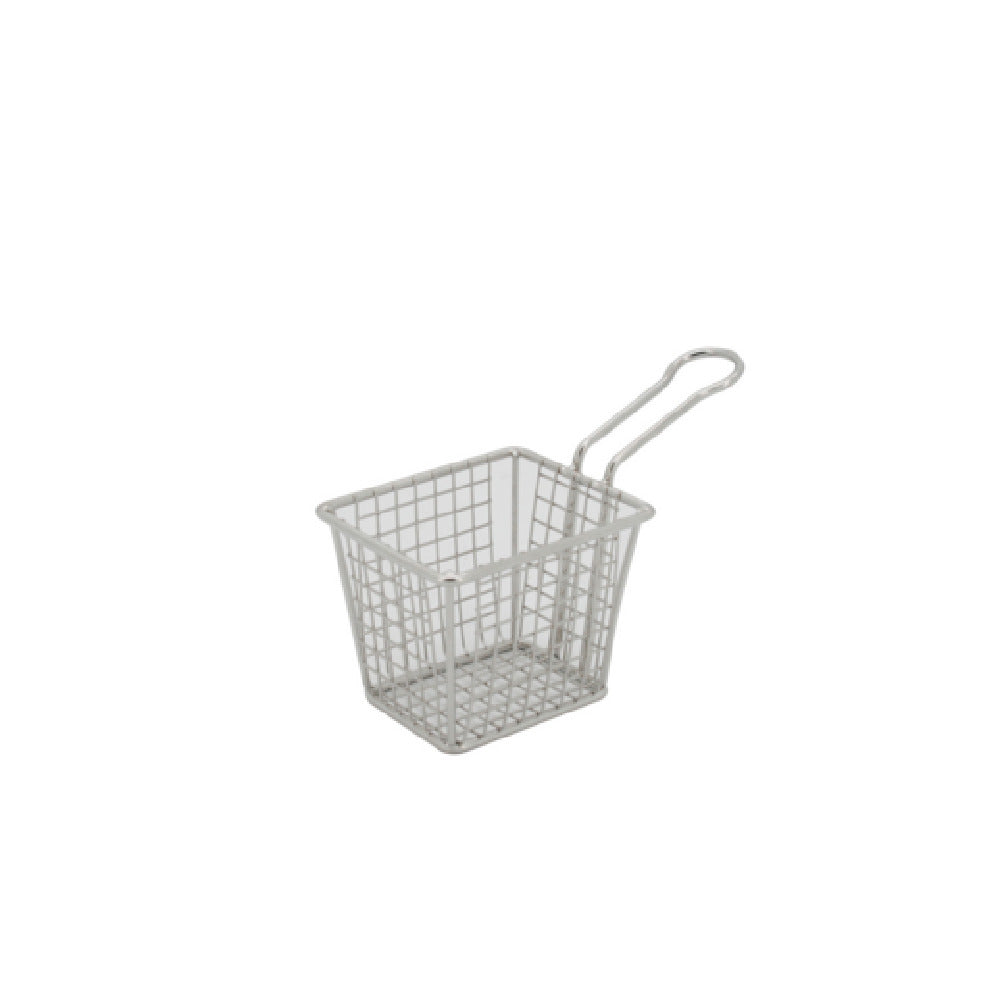 CAC China SMFB-3 Mini Serving Fry Basket Rectangle Stainless Steel