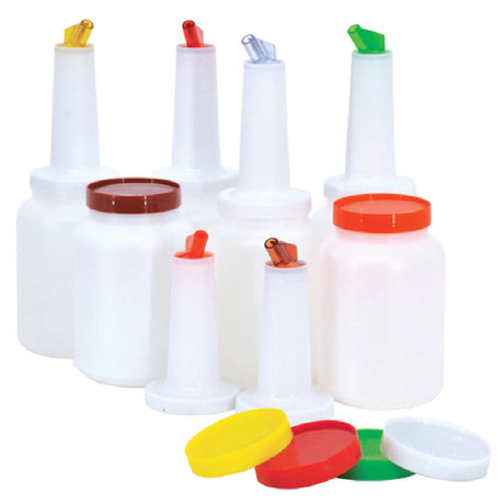 Omcan 80232 (80232) Multi-Pour Complete Unit Set Contains: (12) 2 Quart Containers In Assorted Colors (2 Per Color Green Red Orange Yellow Brown & White)