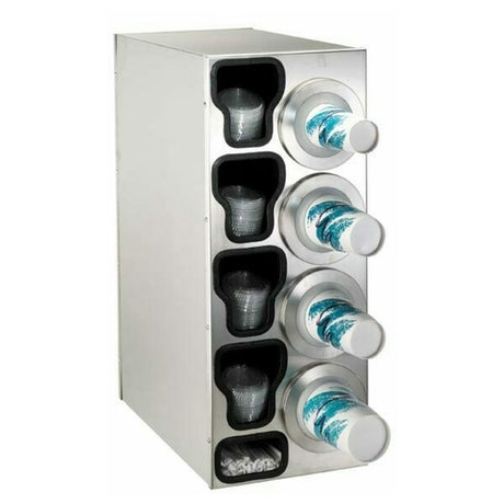 Dispense Rite BFL-C-4RSS Cup Dispensing Cabinet Adjustable (4) BFL-2F On Right