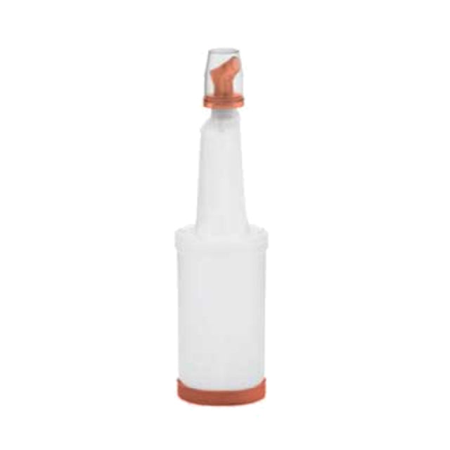 Alegacy Foodservice Products PQ4OR Pourer 32 Oz. (1 Qt.) Orange Free-flow Spout & Base