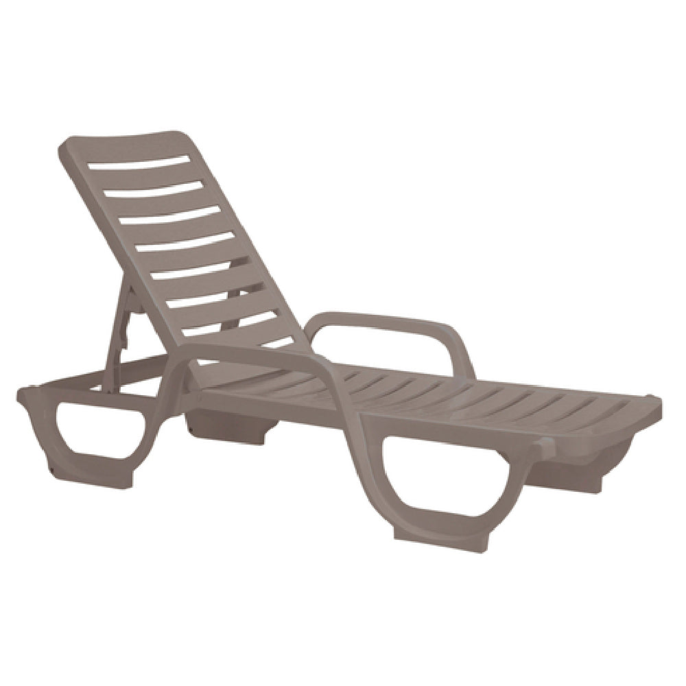 Grosfillex US031081 Bahia Stacking Chaise Adjustable Resin