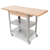 John Boos CUCE50-ND Cucina Elegante Cart 50"W X 20"D X 35"H Overall Size 1-1/2" Thick Edge Grain Top