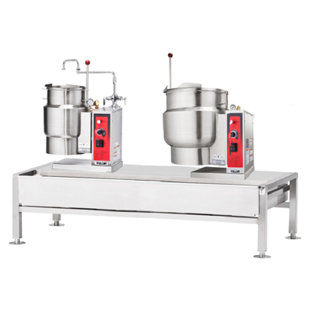 Vulcan VEKT64/612_208/60/1 Kettle/Stand Assembly (1) K6ETT & (1) K12ETT Electric Tilting Kettles