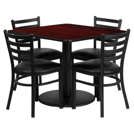 Flash Furniture RSRB1014-GG Table And Chair Set Includes (1) 36"W X 36"D X 30"H Table