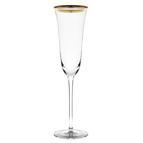 10 Strawberry St WINSR-FLUTE-GLD - Optic Flute, 5-1/2 Oz., Dishwasher Safe