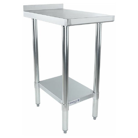 Empura Stainless FT1524E Filler Table 15"W X 24"D X 34.75"H Overall 18G 430 Stainless Steel