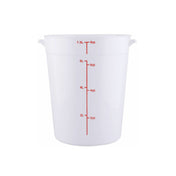 Hubert 29A-053 - Kratos® CenPro Round Food Storage Container, 8 Qt. Capacity, White