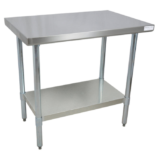 BK Resources CTT-7236 Work Table 72"W X 36"D X 34-3/4"H 16/304 Stainless Steel Top Reinforced With (3) 5" C Channels