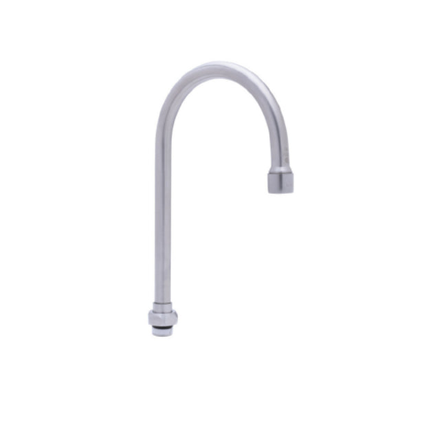 T&S Brass S133X-A22 EverSteel 5 3/4" Stainless Steel Swivel Gooseneck With 2.2 GPM Aerator