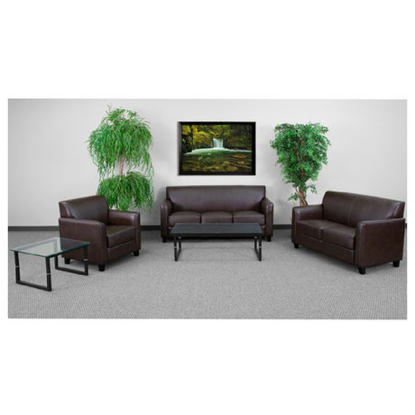 Flash Furniture BT-827-SET-BN-GG Hercules Diplomat Series Reception Set Includes: (1) 30-1/2"W X 29"D X 32-1/2"H Chair