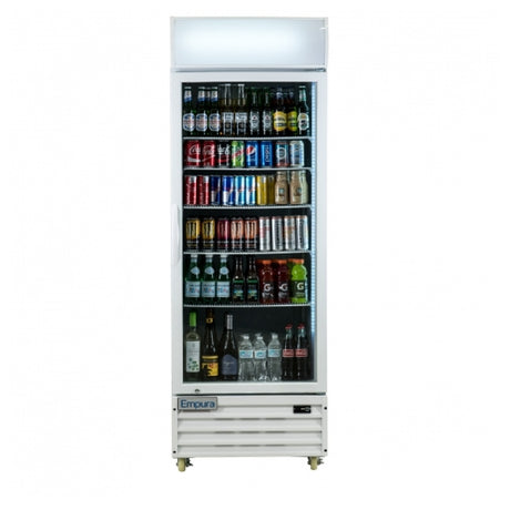 Empura Refrigeration EGM-23W White Swing Glass Door Merchandiser Refrigerator 27.6" W 23 Cubic Ft