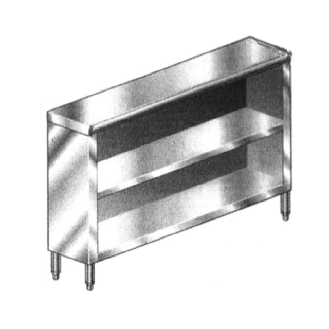 Klinger's Trading DC1560 Dish Cabinet 60"W X 15"D X 35"H 18 Gauge Stainless Steel Body