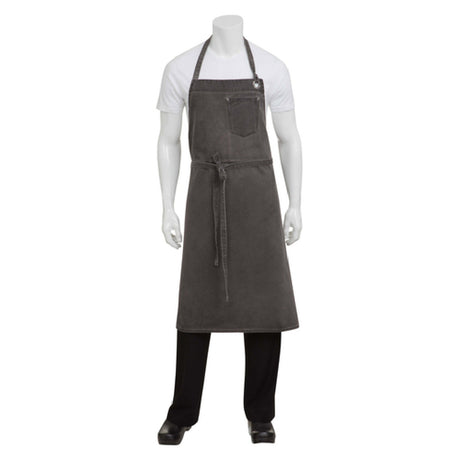 Chef Works ABCAQ004-PEW-0 Dorset Chefs Bib Apron 40"L X 39"W Adjustable Neck With Grommet