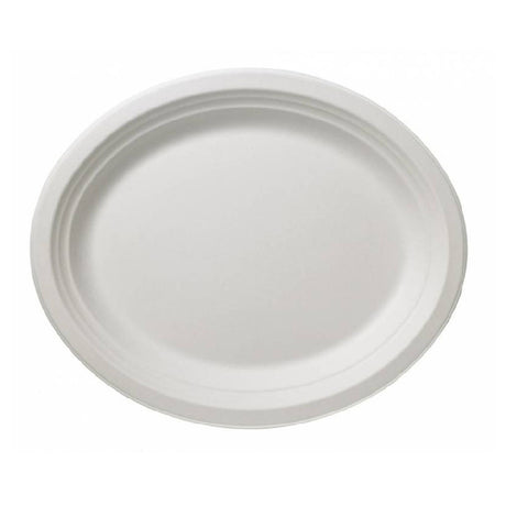 Tableware Solutions USA Q2014 Disposable Plate 10-1/4" X 7-1/2" (26 X 19 Cm) Oval