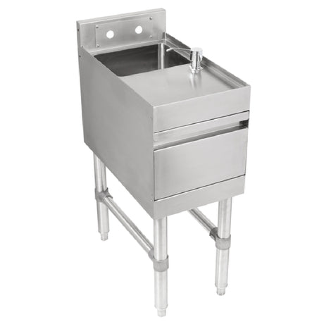 John Boos UBHS-1812-X Slim-Line Underbar Hand Sink Freestanding 12"W X 18"D X 33-1/2"H Overall Size