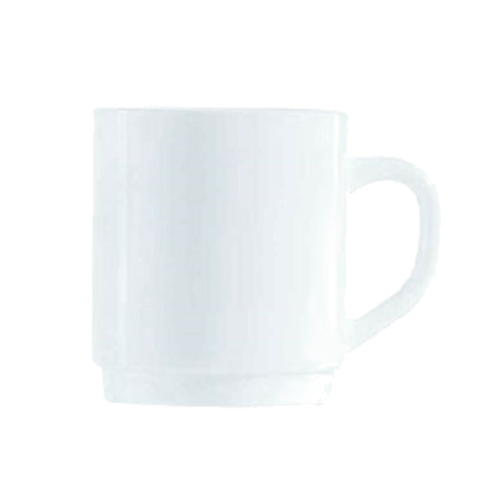 Arc Cardinal 64733 Arcoroc Restaurant White Mug 10.0 Oz (L:4.375'' X W:3.0'') Fluorosilicate Opal Glass