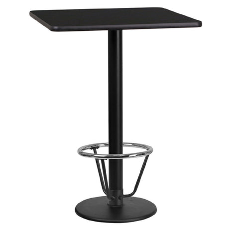 Flash Furniture XU-BLKTB-2424-TR18B-3CFR-GG Table 24"W X 24"D X 43-1/8"H Bar Height