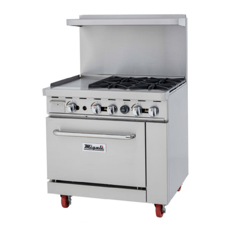 Migali Industries C-RO4-12GL-LP Competitor Series® Range With Griddle Liquid Propane 36” W