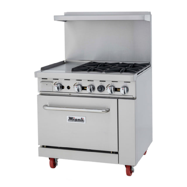 Migali Industries C-RO4B-12GL-LP Competitor Series® Range With Griddle Liquid Propane 36” W