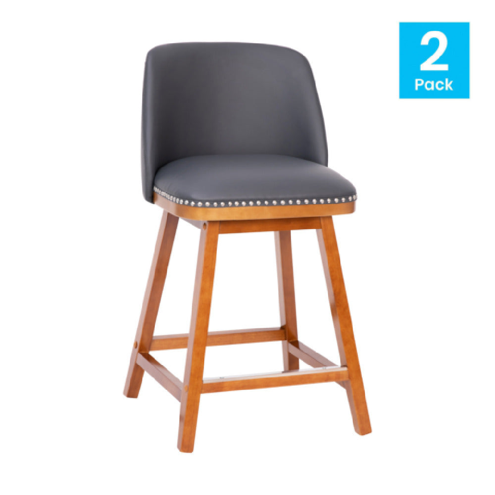 Flash Furniture CH-192162X000PU-24-GY-GG Julia Counter Stool 300 Lb. Weight Capacity