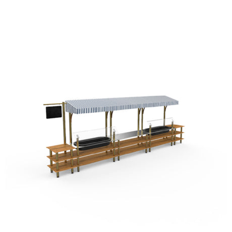Steelite MGCMLA08BBWF - Pro Fish Market Station, 130.0" X 29.5" X 96.0", Modular