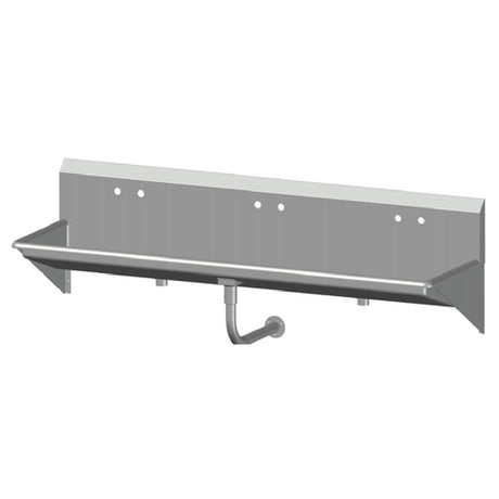 SPG MSHS-6 - Universal Stainless Multi-Station Hand Sink, Wall Mount, 72" X 20" Front-to-back