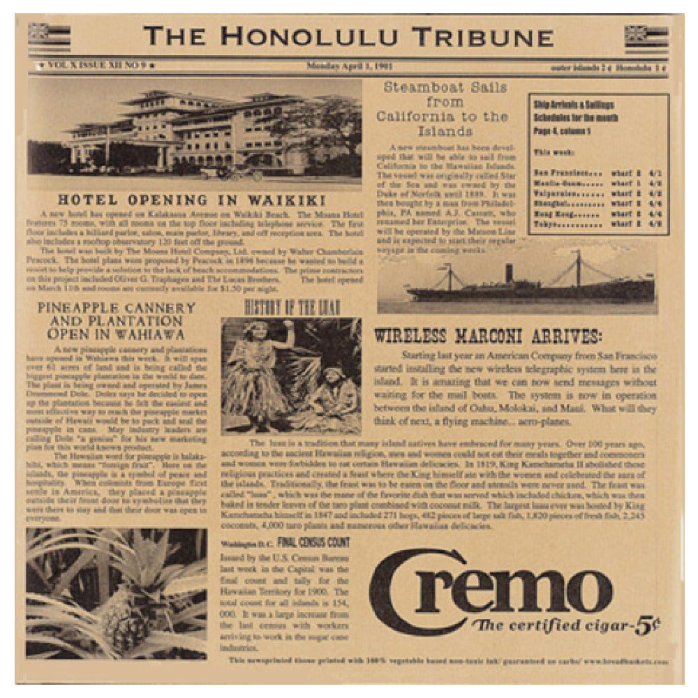 GET Enterprises 4-TH1700 Clipper Mill Food-Safe Hawaii Newsprint Liner 12" X 12" Paper