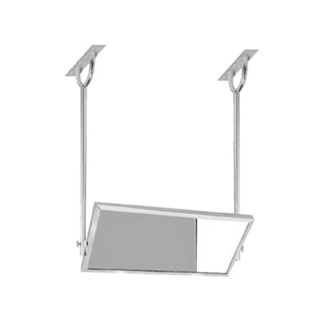 Advance Tabco MI-48 Tilting Demo Mirror Ceiling Mounted Glass Mirror 50-1/2"W X 25-1/2"H Inside Of Square Tubular Stainless Steel Frame