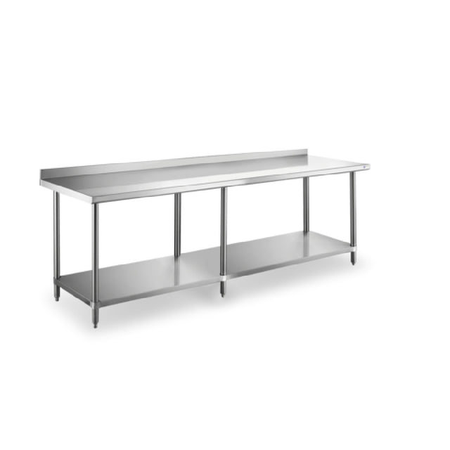 Steel Works Stainless SWWTS-3084-2R-318 Worktable 30" X 84" X 34"H 18ga/304 Stainless Steel