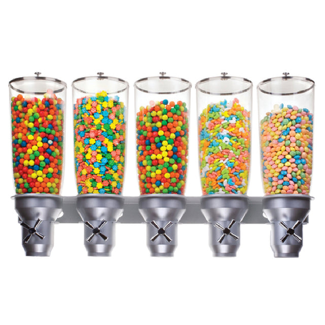 Cal Mil 3518-5-39 Cereal Dispenser (5) 5L Capacity Cylinders 31"W X 6-1/2"D X 19-3/4"H