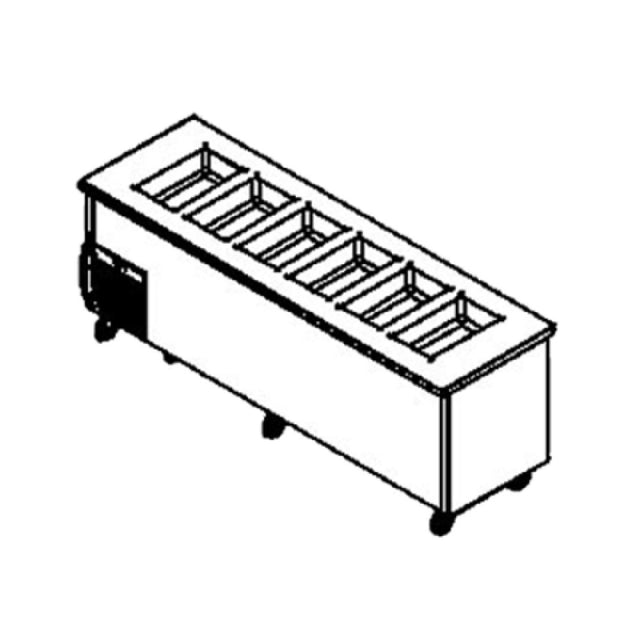 Delfield SCSC-36-EFP Shelleysteel™ LiquiTec™ Cold Food Serving Counter 2-pan Size Accommodates 6" Deep Pans