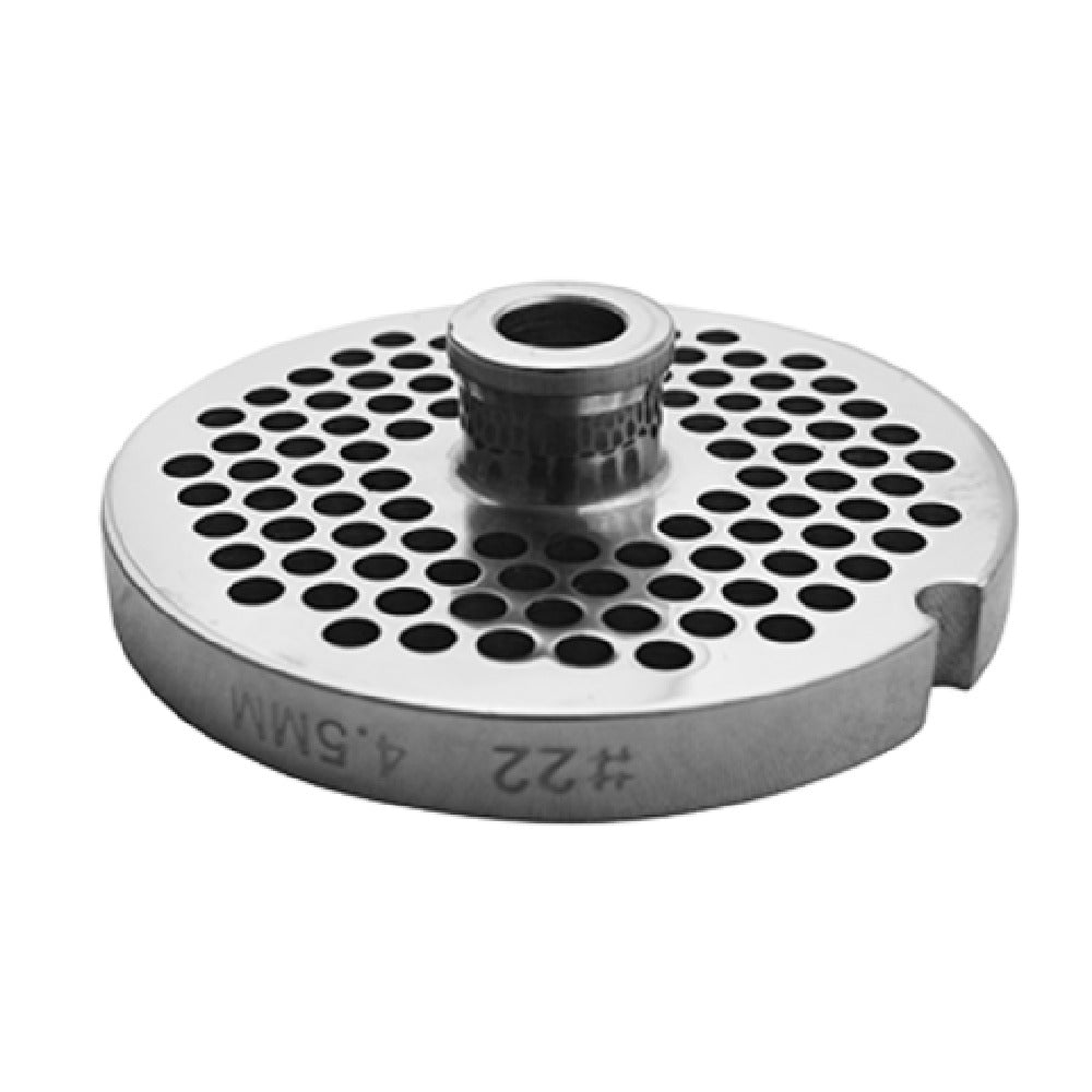 Uniworld Food Service Equipment SS822GP3/16-H Grinder Plate With Hub #223/16" Stainless Steel