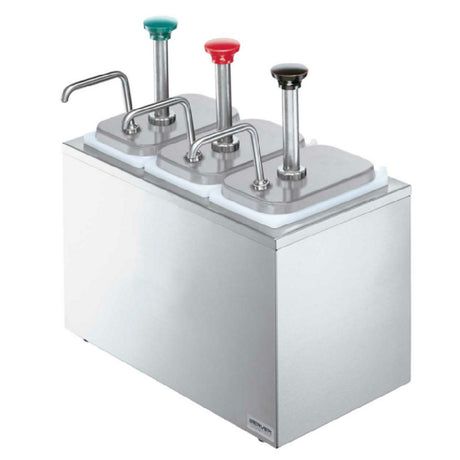 Server Products 82870 SR-3 SERVING STATION (3) JARS & STAINLESS STEEL PUMPS Countertop