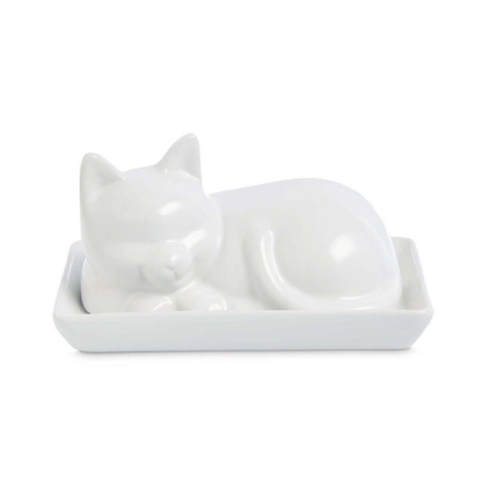 Harold Import Co. 79410 HIC Kitchen Cat Butter Dish With Lid