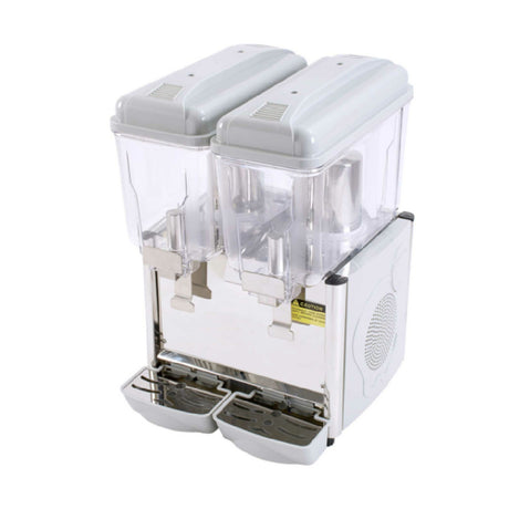 Admiral Craft JD-2 Juice Dispenser (2) 3 Gallon Clear Polycarbonate Bowls Separate On/off Switches