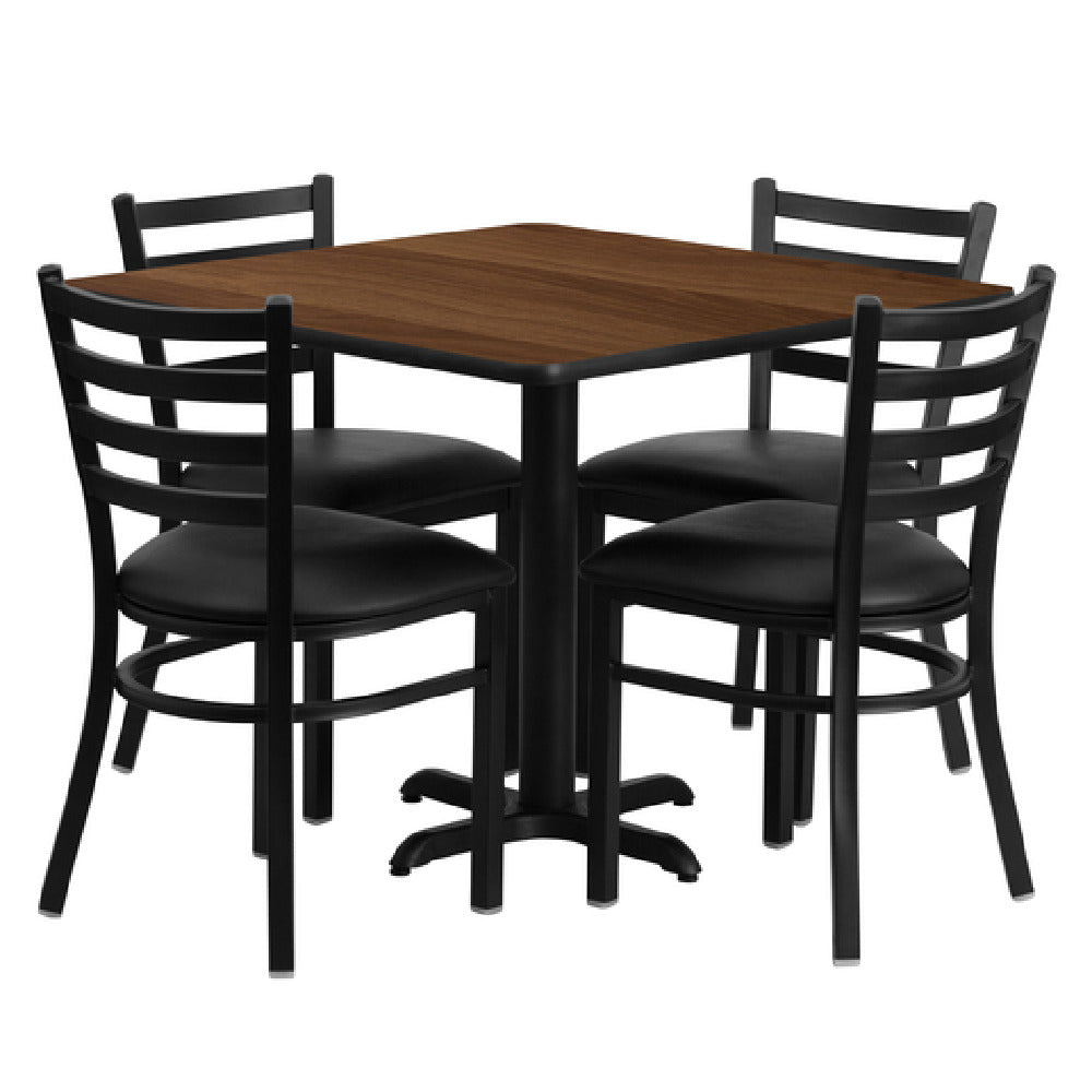 Flash Furniture HDBF1016-GG Table And Chair Set Includes (1) 36"W X 36"D X 30"H Table