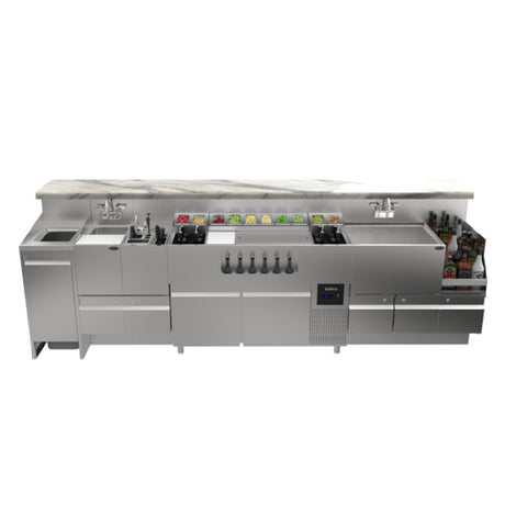 Krowne AL24-AL122-R The Alchemist One Twenty Two Alchemy Series Workstation 122"W X 24"D X 32.5"H