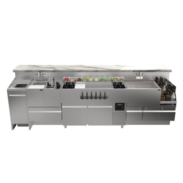 Krowne AL24-AL122-R The Alchemist One Twenty Two Alchemy Series Workstation 122"W X 24"D X 32.5"H