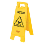 Rubbermaid FG611200YEL - Floor Sign, "Caution", 2-sided