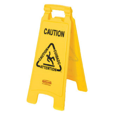 Rubbermaid FG611200YEL - Floor Sign, "Caution", 2-sided