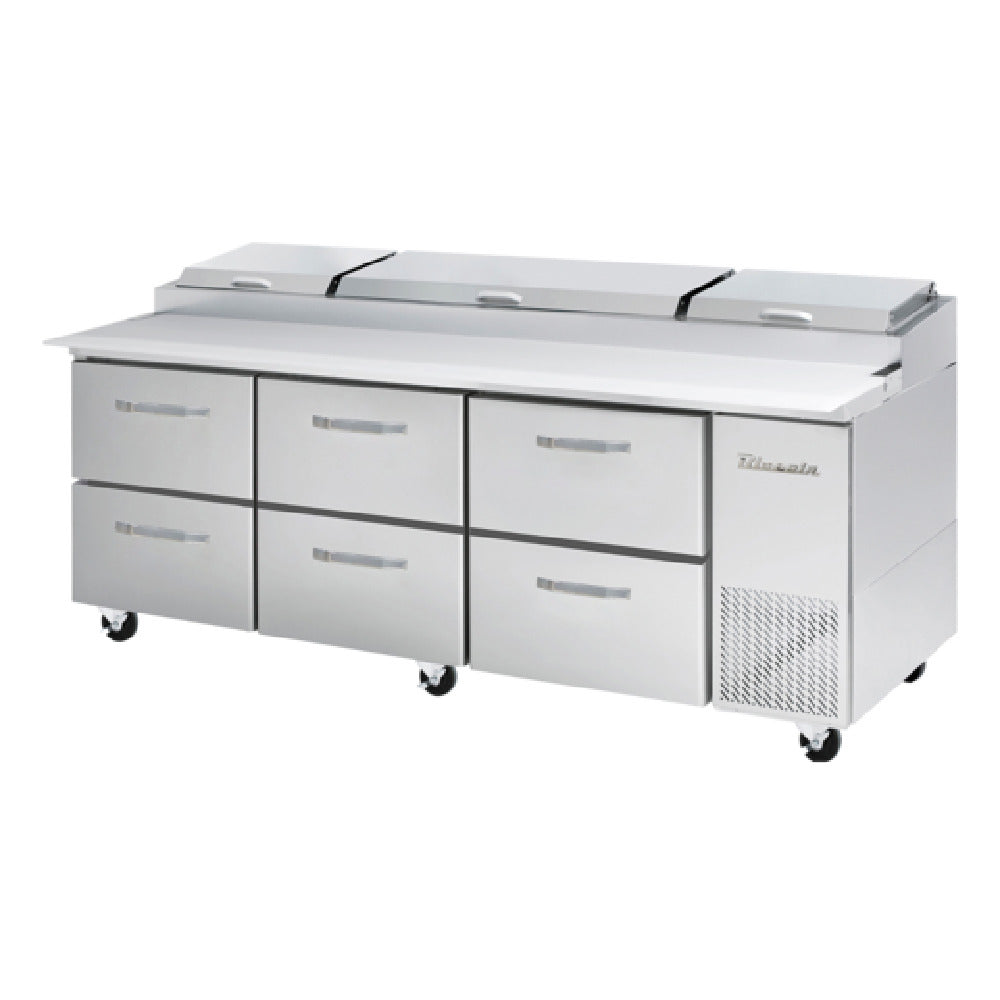 Blue Air BAPP93-D6-HC - Pizza Prep Table, Three-section, 93-1/4"W