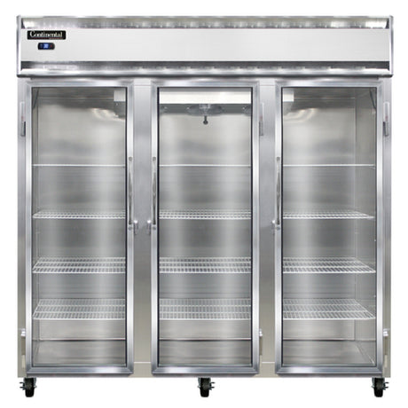 Continental Refrigerator 3RNSAGD Refrigerator Reach-in Display Three-section