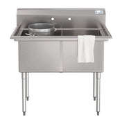 Koolmore KM-SB181814-N3 Commercial Sink (2) Compartment 42"W