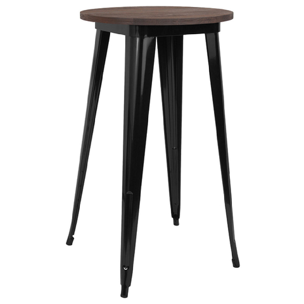 Flash Furniture CH-51080-40M1-BK-GG Table 24" Dia. X 41-1/2"H Dining Height