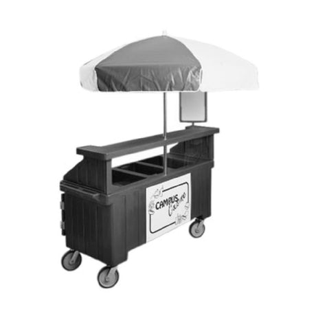 Cambro CVC72192 Camcruiser® Vending Cart 74-1/2" X 31-3/4" X 94"H (3) Full Size Counter Top Wells